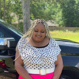 Polka Dot Black and White Blouse